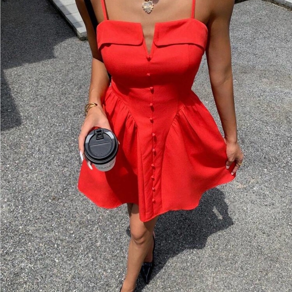 Zara Vibrant Red Mini Dress